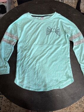 NOBO Mint Green Long-Sleeve Tee with Winged Heart Graphic